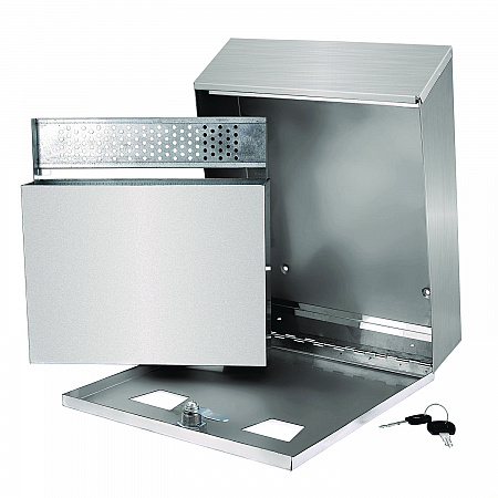 Wall-Mounted Safe Cigarette Disposal Station Outdoor Ashtray, Stainless Steel (ALP49001SS)