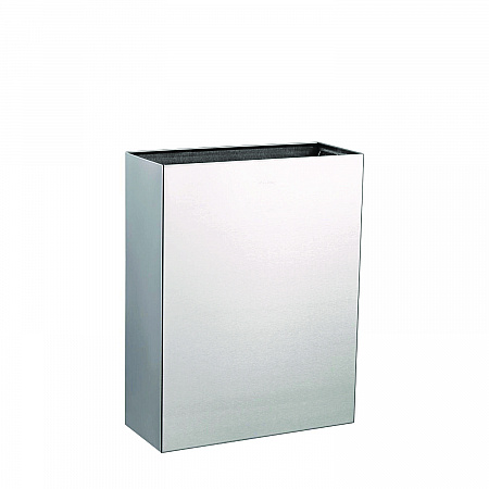 Stainless Steel Surface-Mounted Waste Receptacle, 6.4 gal, Brushed Stainless Steel (ALP491)
