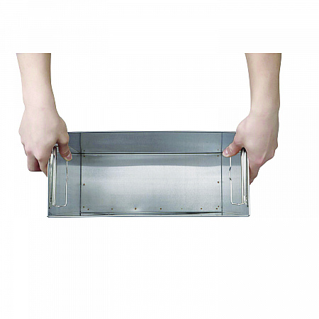 Stainless Steel Surface-Mounted Waste Receptacle, 6.4 gal, Brushed Stainless Steel (ALP491)