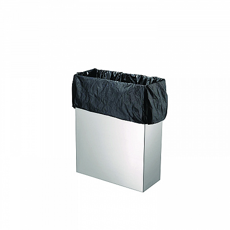 Stainless Steel Surface-Mounted Waste Receptacle, 6.4 gal, Brushed Stainless Steel (ALP491)