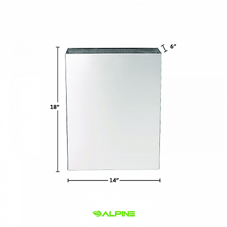 Stainless Steel Surface-Mounted Waste Receptacle, 6.4 gal, Brushed Stainless Steel (ALP491)