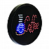 LED Oval Coffee Sign, 23 x 14, Black Frame, Blue/Red Graphics (ALP49705)