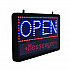 LED Programmable Message Board Open Sign, 22 x 13, Black Frame, Blue/Red Graphics (ALP49710)