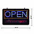 LED Programmable Message Board Open Sign, 22 x 13, Black Frame, Blue/Red Graphics (ALP49710)