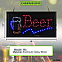 LED Rectangular Beer Sign, 19 x 10, Black Frame, Blue/Green/Orange/Red/White Graphics (ALP49714)