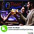LED Rectangular Beer Sign, 19 x 10, Black Frame, Blue/Green/Orange/Red/White Graphics (ALP49714)