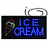 LED Rectangular Ice Cream Sign, 19 x 10, Black Frame, Blue/Green/Orange/Red/White Graphics (ALP49713)