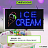 LED Rectangular Ice Cream Sign, 19 x 10, Black Frame, Blue/Green/Orange/Red/White Graphics (ALP49713)