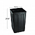 40 Gallon Rigid Plastic Waterproof Square Trash Can Insert Liner for Indoor/Outdoor Trash Can, Plastic, Black (ALPA01)