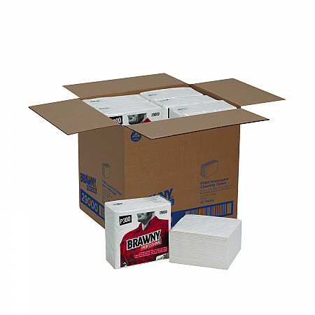 All Purpose Wipers, 3-Ply, 13 x 13, White, 80 Wipers/Pack, 12 Packs/Carton (290)