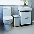 Rectangular Sensor Trash Can, 4 gal, Plastic/Stainless Steel, Silver (HLS04SS)