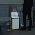 Rectangular Sensor Trash Can, 4 gal, Plastic/Stainless Steel, Silver (HLS04SS)