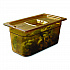 Insert Pan Handled Notched Cover, 6.38 x 0.39 x 10.38, Amber, Plastic, 6/Carton (214P86AMB)