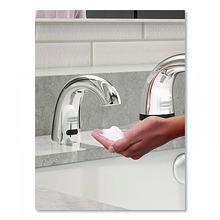 One Shot Soap Dispenser - Touch Free, Foam, 800 mL/1,600 mL, 1.9 x 5.5 x 4, Polished Chrome (4870465)