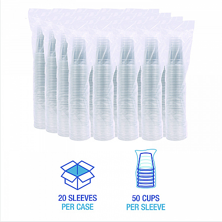 Translucent Plastic Cold Cups, 20 oz, Clear, 1,000/Carton (TRANSCUP20CT)