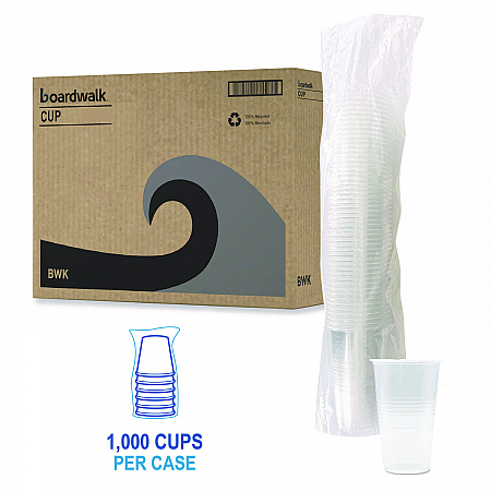 Translucent Plastic Cold Cups, 20 oz, Clear, 1,000/Carton (TRANSCUP20CT)