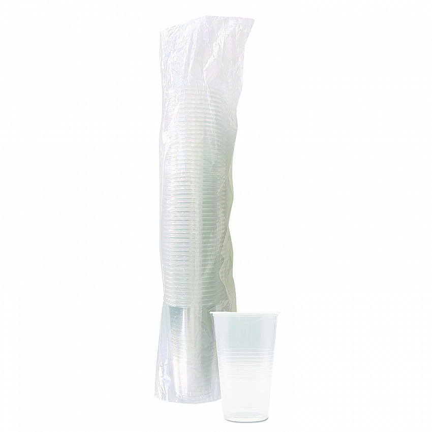Translucent Plastic Cold Cups, 20 oz, Clear, 50/Pack (TRANSCUP20PK)