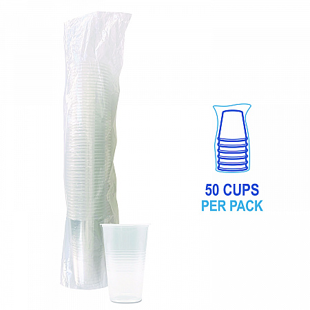 Translucent Plastic Cold Cups, 20 oz, Clear, 50/Pack (TRANSCUP20PK)