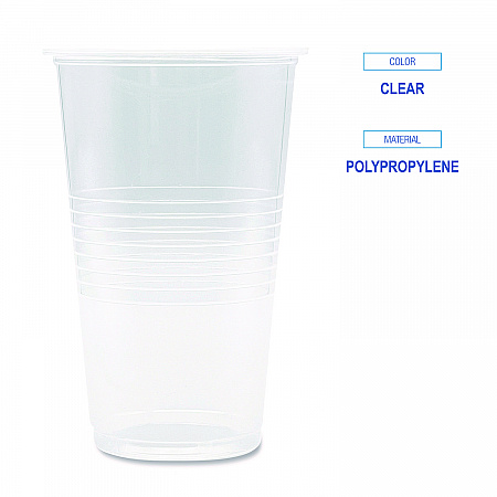 Translucent Plastic Cold Cups, 20 oz, Clear, 50/Pack (TRANSCUP20PK)