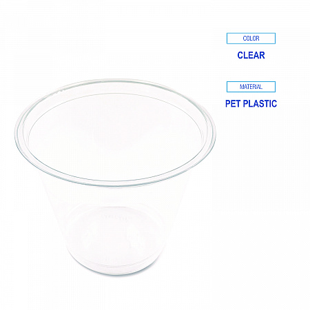 Clear Plastic PET Cups, 9 oz, 50/Pack (PET9SPK)
