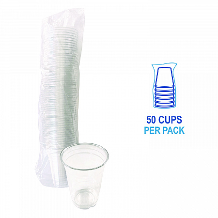 Clear Plastic PET Cups, 14 oz, 50/Pack (PET14PK)