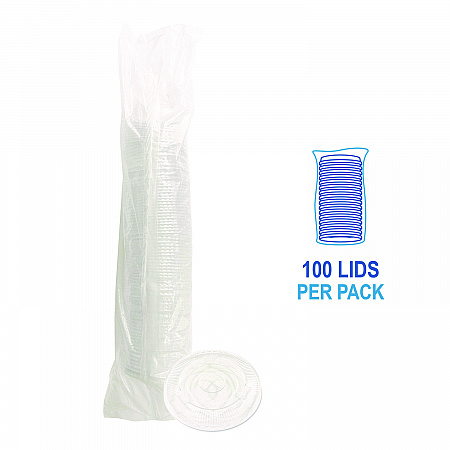 PET Cold Cup Straw-Slot Lids, Fits 9 oz to 10 oz Cold Cups, Plastic, Clear, 100/Pack (PET910STRAPK)