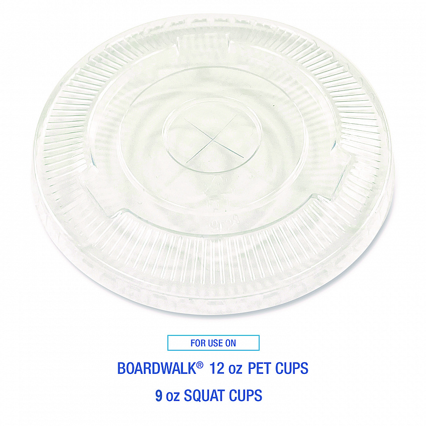 PET Cold Cup Straw-Slot Lids, Fits 9 oz to 10 oz Cold Cups, Plastic, Clear, 1,000/Carton (PET910STRAW)