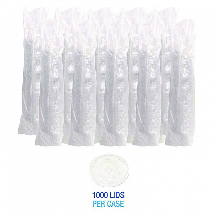 PET Cold Cup Straw-Slot Lids, Fits 9 oz to 10 oz Cold Cups, Plastic, Clear, 1,000/Carton (PET910STRAW)