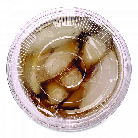 PET Cold Cup Straw-Slot Lids, Fits 9 oz Squat/12 oz Cold Cups, Plastic, Clear, 100/Pack (PET912STRAPK)