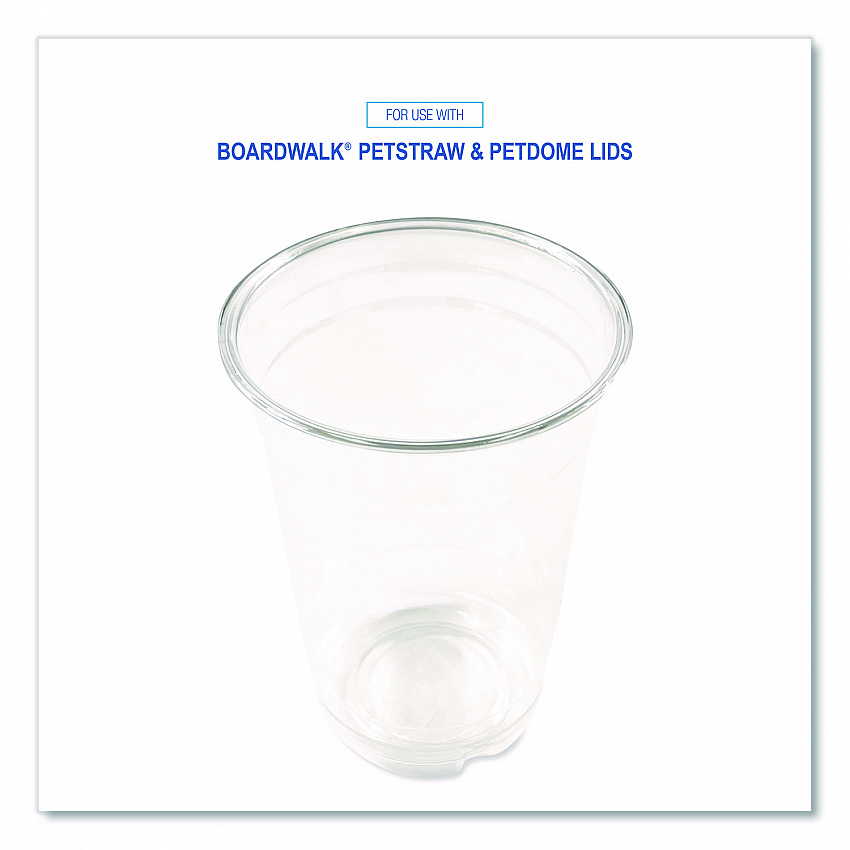 Clear Plastic PET Cups, 14 oz, 50/Bag, 20 Bags/Carton (PET14)