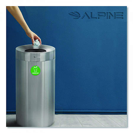 27 Gallon Stainless Steel Compost Can, Brushed Stainless Steel (ALP47527CO)