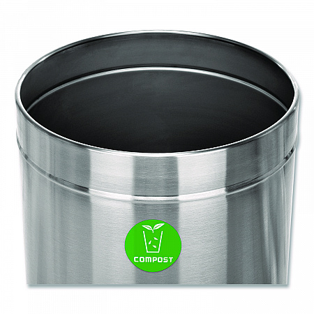 27 Gallon Stainless Steel Compost Can, Brushed Stainless Steel (ALP47527CO)