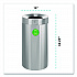 27 Gallon Stainless Steel Compost Can, Brushed Stainless Steel (ALP47527CO)