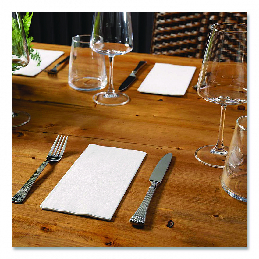 Dinner Napkins, 17 x 17, White, 1/8 Fold, 300/Carton (120072)