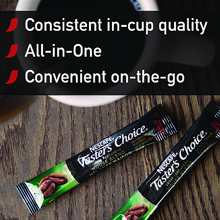 Taster's Choice Stick Pack, Decaf, 0.06 oz, 80/Box, 6 Boxes/Carton (66488CT)
