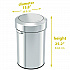 Swing Top Trash Can, 17 gal, Stainless Steel, Silver (HLS17FTS)