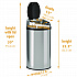 Sensor Trash Can, 8 gal, Plastic/Stainless Steel, Silver (HLS08RCB)