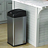 Sensor Trash Can, Rectangular, 13 gal, Plastic/Stainless Steel, Silver (HLS13MX)