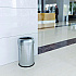 Open Top Trash Can, 13 gal, Plastic/Stainless Steel, Silver (HLS13STR)