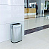 Open Top Trash Can with Wheels, Oval, 13 gal, Plastic/Stainless Steel, Silver (HLS13STVM)