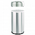 Open Top Trash Can, Round, 16 gal, Plastic/Stainless Steel, Silver (HLS16STR)