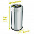 Open Top Trash Can, Round, 16 gal, Plastic/Stainless Steel, Silver (HLS16STR)