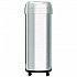 Open Top Trash Can with Wheels, Oval, 16 gal, Plastic/Stainless Steel, Silver (HLS16STVM)