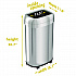 Open Top Trash Can with Wheels, Oval, 16 gal, Plastic/Stainless Steel, Silver (HLS16STVM)