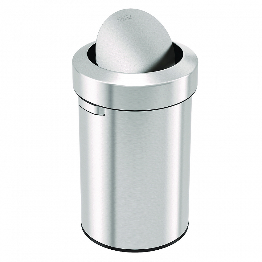 Swing Top Trash Can, 17 gal, Stainless Steel, Silver (HLS17FTS)