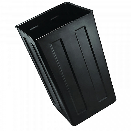 40 Gallon Rigid Plastic Waterproof Square Trash Can Insert Liner for Indoor/Outdoor Trash Can, Plastic, Black (ALPA01)