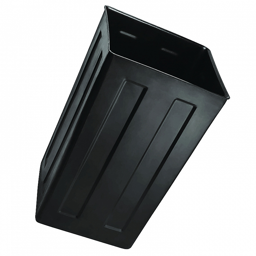 40 Gallon Rigid Plastic Waterproof Square Trash Can Insert Liner for Indoor/Outdoor Trash Can, Plastic, Black (ALPA01)