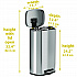 Fire-Resistant Step Pedal Trash Can, 8 gal, Plastic/Stainless Steel, Silver (HLSS08RFR)