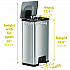 Step Pedal Trash Can with AirStep Technology, 18 gal, Stainless Steel, Silver (HLS18SS)