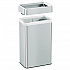 Open Top Trash Can, Rectangular, 18 gal, Plastic/Stainless Steel, Silver (HLS18UOT)
